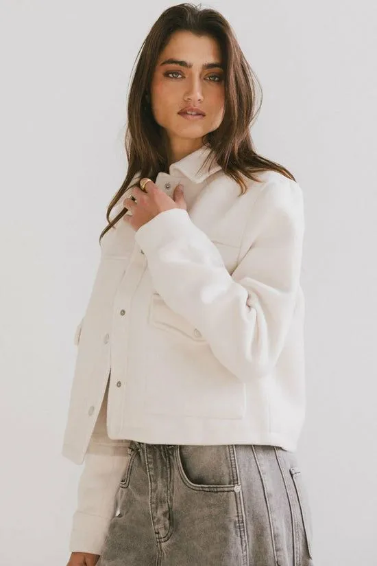 Bohme Nina Wool Blend Jacket In Cream Cream Women Jackets