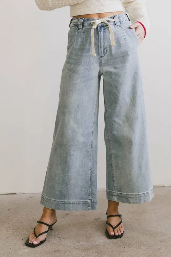 Bohme Pablo Wide Leg Denim Pants Light Women All Bottoms