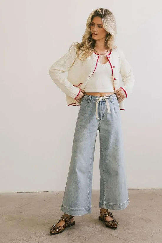 Bohme Pablo Wide Leg Denim Pants Light Women All Bottoms