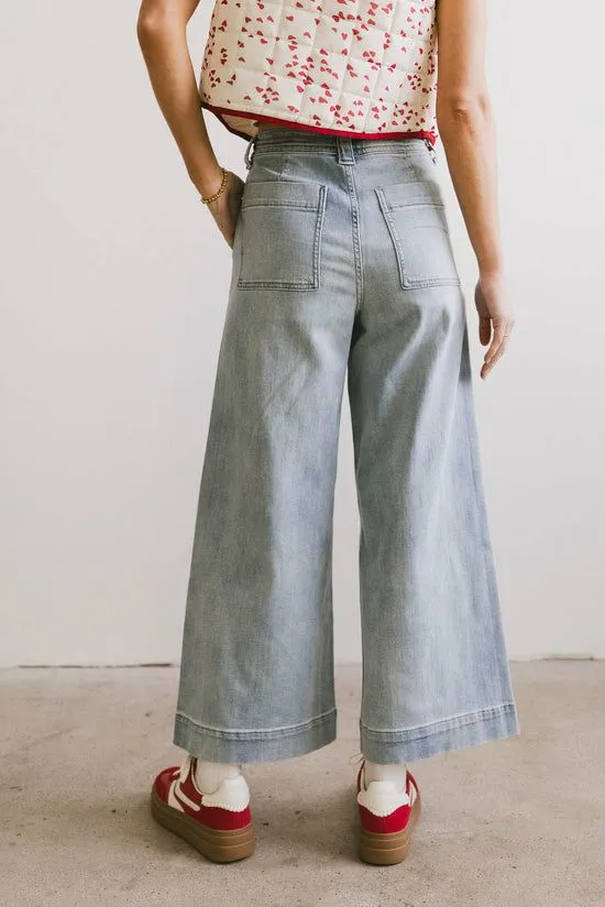 Bohme Pablo Wide Leg Denim Pants Light Women All Bottoms