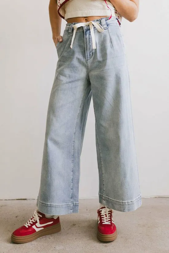 Bohme Pablo Wide Leg Denim Pants Light Women All Bottoms