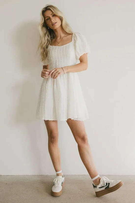 Bohme Pandora Mini Dress Cream Women Dresses