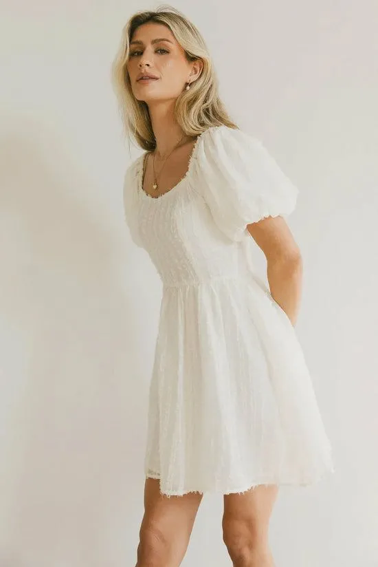 Bohme Pandora Mini Dress Cream Women Dresses
