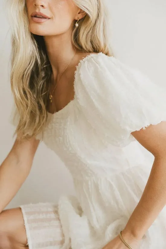 Bohme Pandora Mini Dress Cream Women Dresses