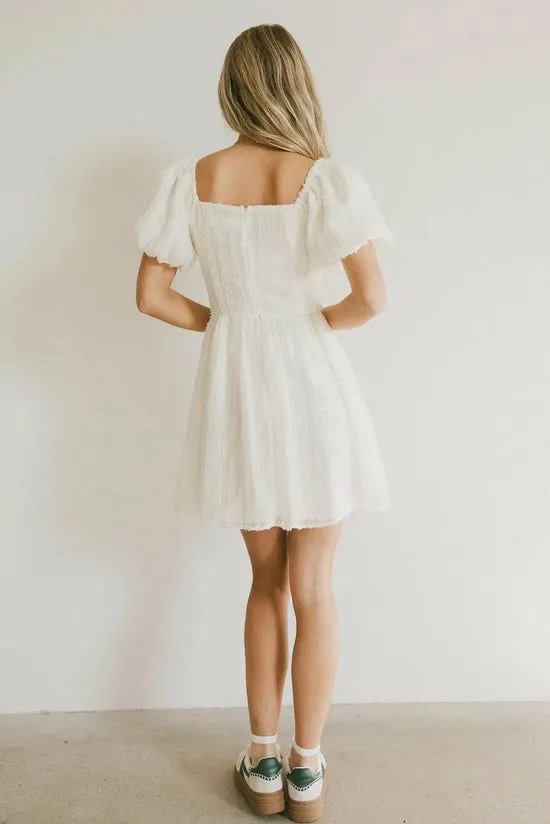 Bohme Pandora Mini Dress Cream Women Dresses