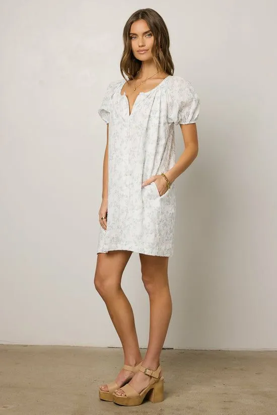 Bohme Pattie Floral Baby Doll Dress In Lavender Lavender Women Dresses