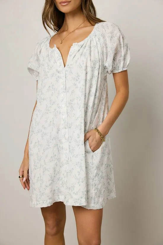 Bohme Pattie Floral Baby Doll Dress In Lavender Lavender Women Dresses