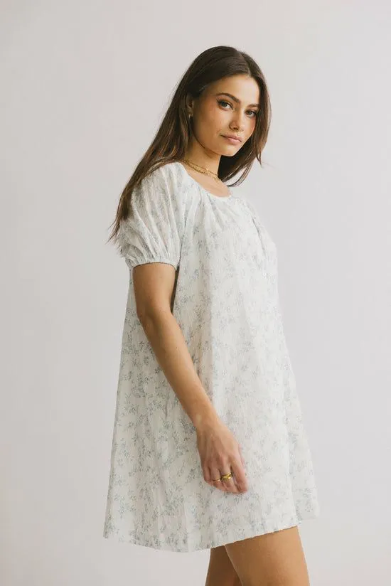 Bohme Pattie Floral Baby Doll Dress In Lavender Lavender Women Dresses