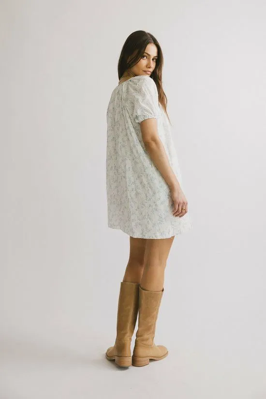 Bohme Pattie Floral Baby Doll Dress In Lavender Lavender Women Dresses