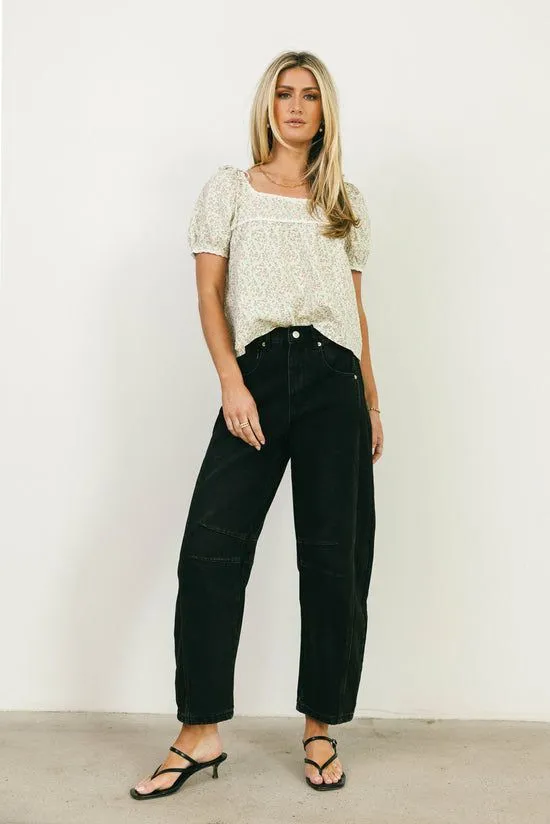 Bohme Peony Lace Trim Blouse In Blush Blush Women Blouses