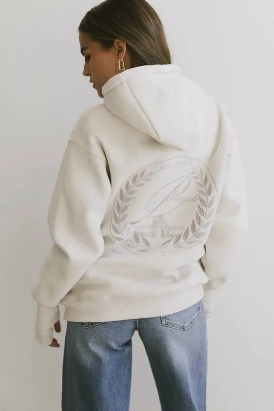Bohme Portugal Graphic Hoodie Beige Women Loungewear
