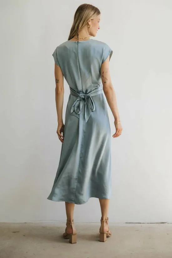 Bohme PREORDER Rosalind Midi Dress In Blue Blue Women Dresses