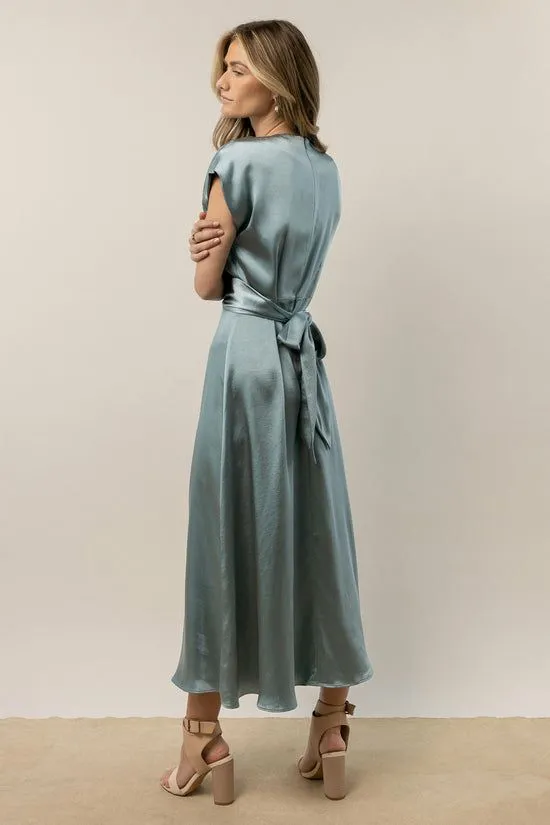 Bohme PREORDER Rosalind Midi Dress In Blue Blue Women Dresses