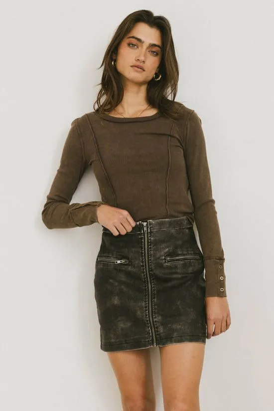 Bohme Quinlen Vegan Leather Mini Skirt In Black Black Women Skirts