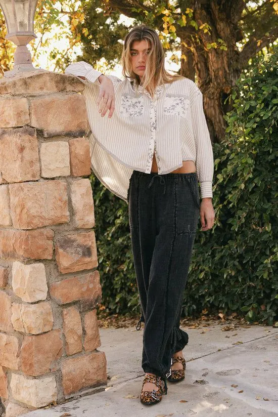 Bohme Remi Contrast Floral Top Cream Women Tops