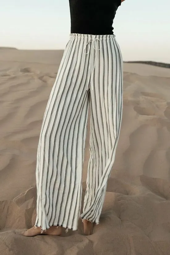 Bohme Ronan Striped Pants White Women All Bottoms