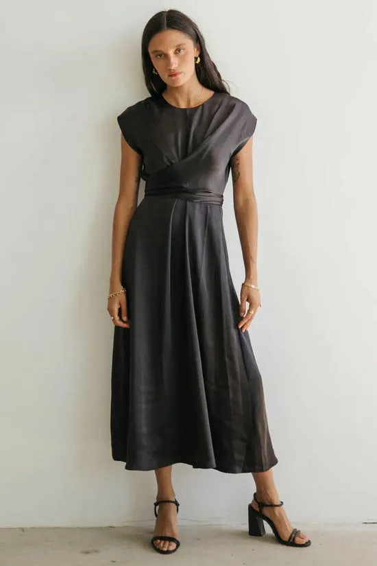 Bohme Rosalind Midi Dress In Black Black Women Dresses