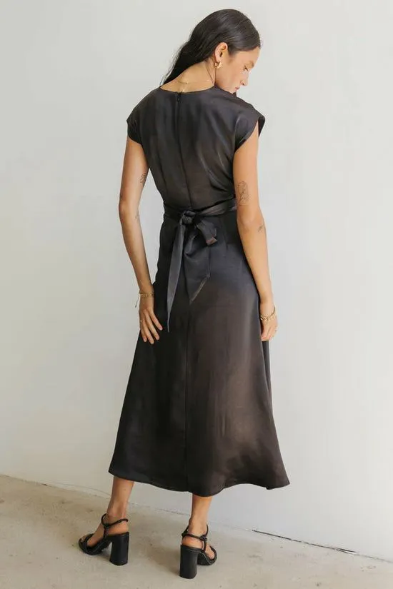Bohme Rosalind Midi Dress In Black Black Women Dresses