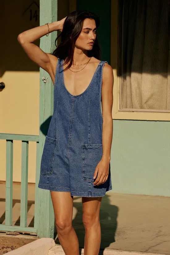 Bohme Scottie Denim Overalls In Medium Wash Medium Wash Women Jumpsuits and Overalls Bohme Scottie Denim Overalls In Medium Wash Medium Wash Women Jumpsuits and Overalls