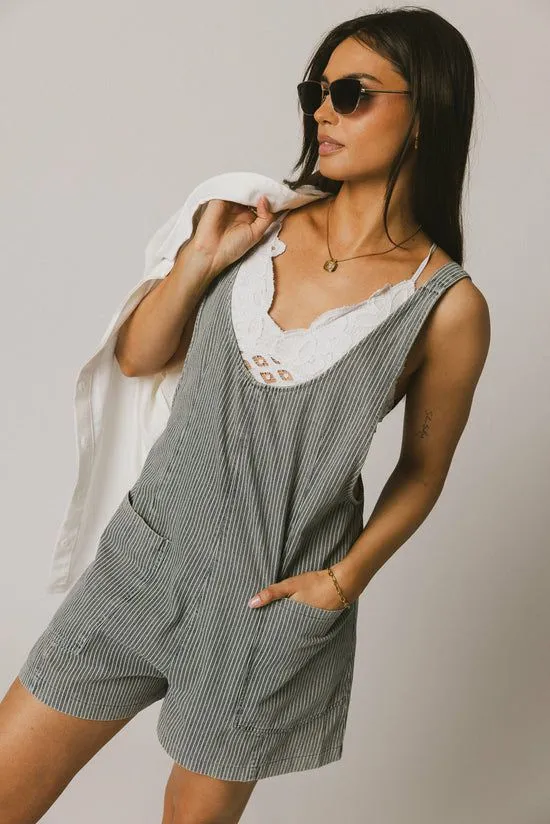 Bohme Scottie Denim Overalls In Striped Denim Striped Denim Women Jumpsuits and Overalls Bohme Scottie Denim Overalls In Striped Denim Striped Denim Women Jumpsuits and Overalls