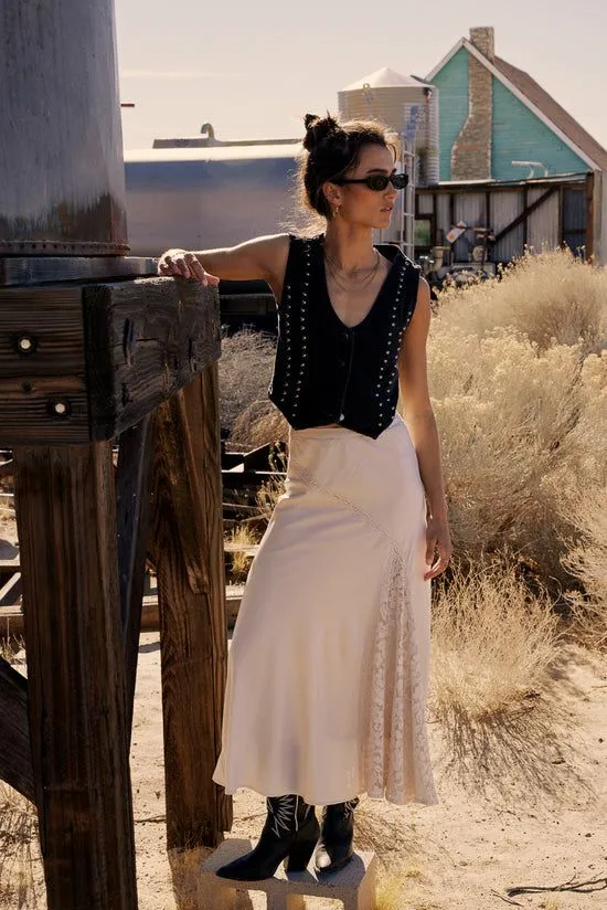 Bohme Shiloh Studded Vest Black Women Vests