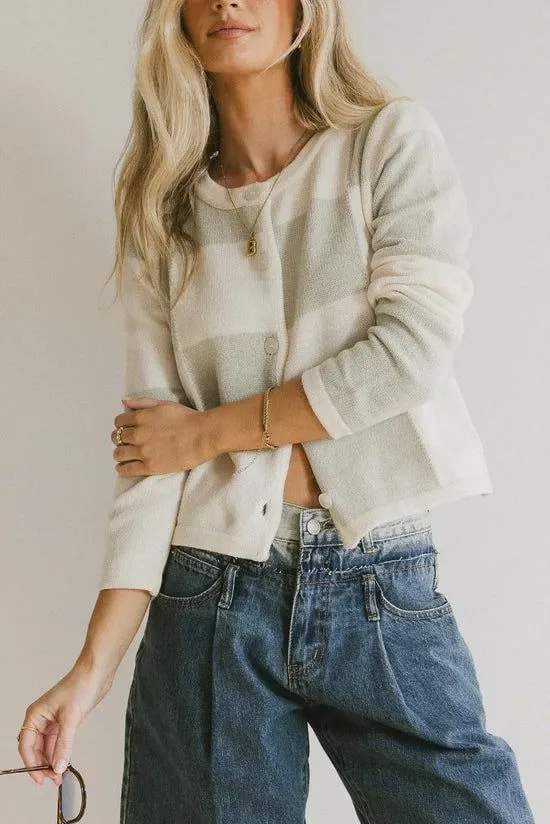 Bohme Sia Checkered Cardigan In Sage Sage Women Cardigans
