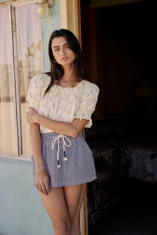 Bohme Sloane Striped Skort In Navy Navy Women Shorts