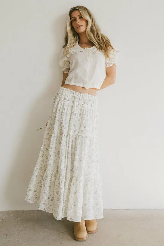 Bohme Sophia Lace Trim Blouse Cream Women Tops