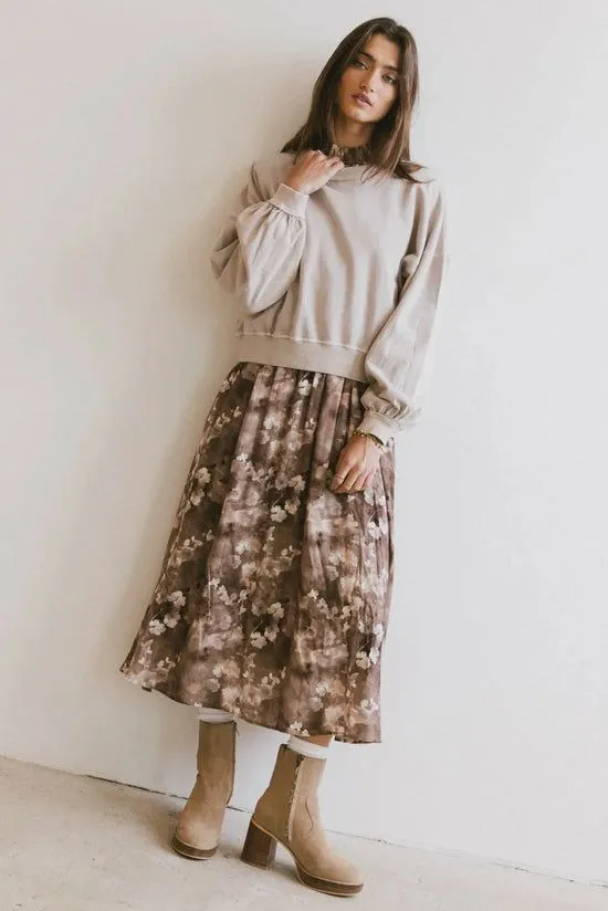 Bohme Sutton Exposed Seam Crewneck In Bone Bone Women Loungewear