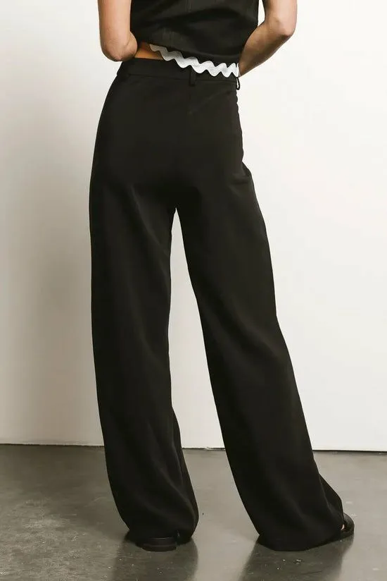 Bohme Sylvie Wide Leg Pants Black Women All Bottoms