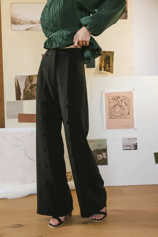 Bohme Sylvie Wide Leg Pants Black Women All Bottoms