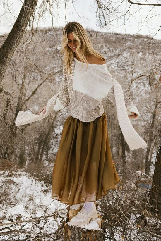Bohme Terrin Tulle Skirt In Olive Olive Women Skirts