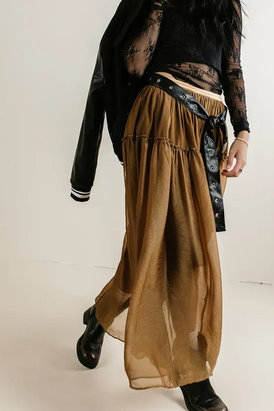 Bohme Terrin Tulle Skirt In Olive Olive Women Skirts