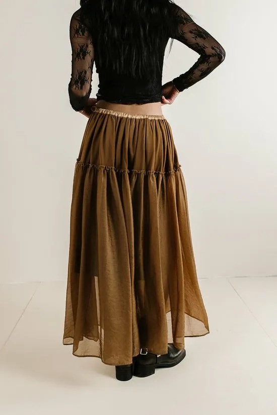 Bohme Terrin Tulle Skirt In Olive Olive Women Skirts