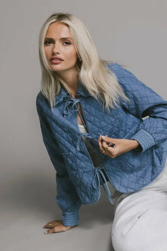 Bohme Valenn Quilted Jacket Blue Women Jackets