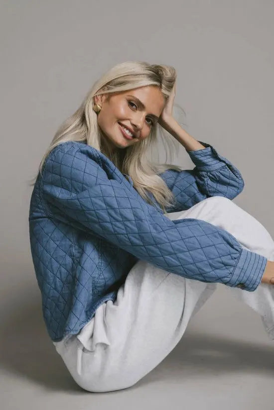 Bohme Valenn Quilted Jacket Blue Women Jackets