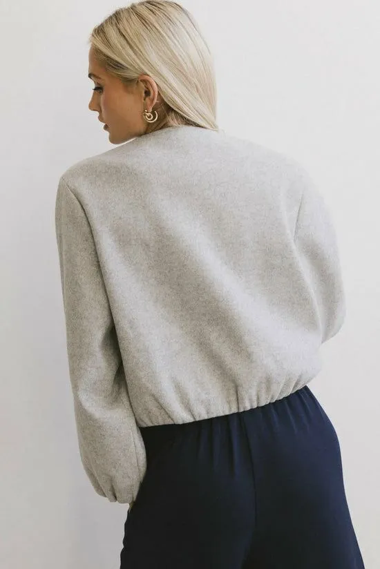 Bohme Vesper Brushed Bomber Jacket Grey Women Jackets