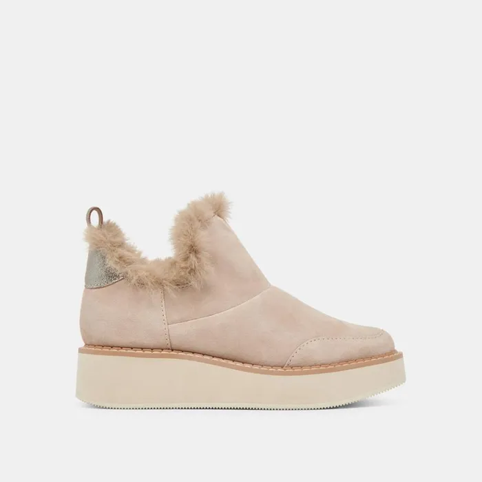 Boots and Booties Women Dolce Vita Ardy Plush H2O Booties Taupe Suede