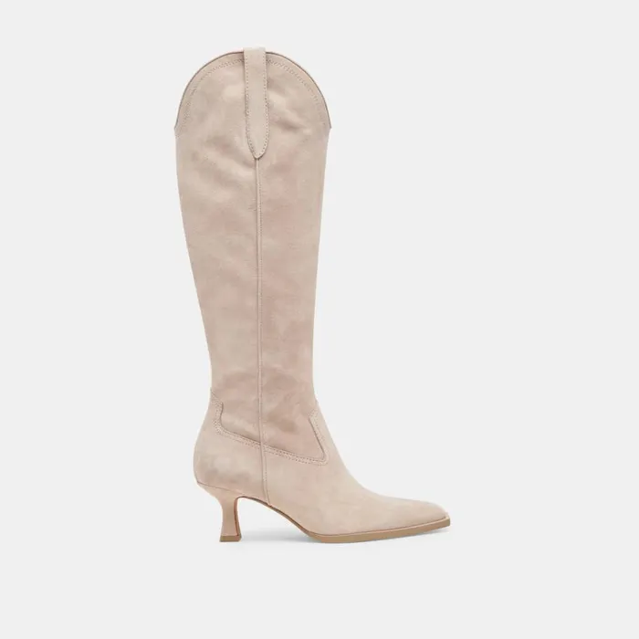Boots and Booties Women Dolce Vita Ariana Wide Calf Boots Taupe Suede