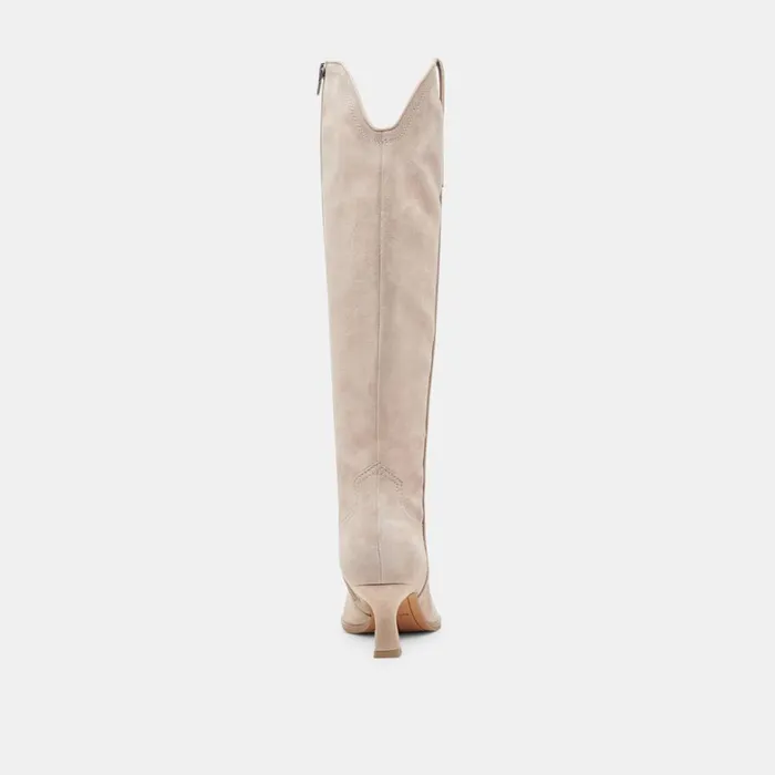 Boots and Booties Women Dolce Vita Ariana Wide Calf Boots Taupe Suede