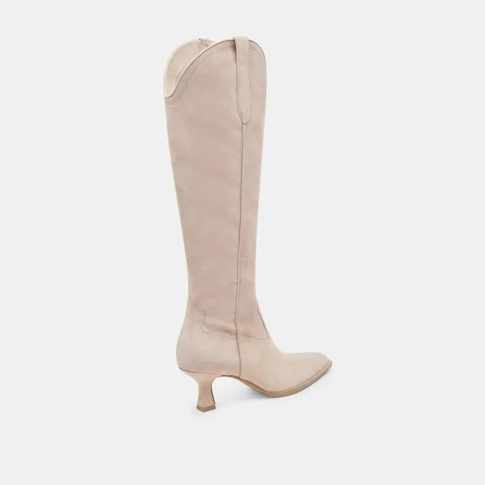 Boots and Booties Women Dolce Vita Ariana Wide Calf Boots Taupe Suede