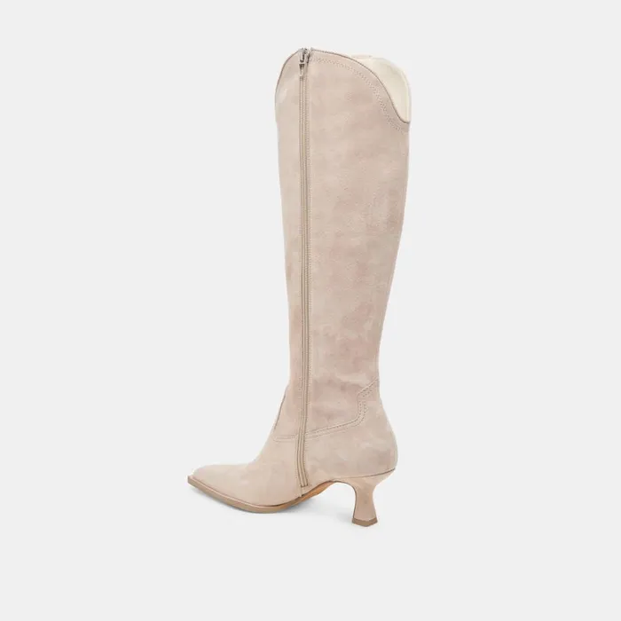 Boots and Booties Women Dolce Vita Ariana Wide Calf Boots Taupe Suede