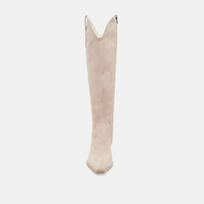 Boots and Booties Women Dolce Vita Ariana Wide Calf Boots Taupe Suede