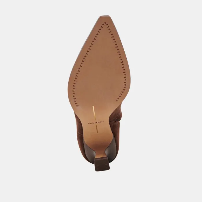 Boots and Booties Women Dolce Vita Arya Wide Calf Boots Dk Brown Stella Suede