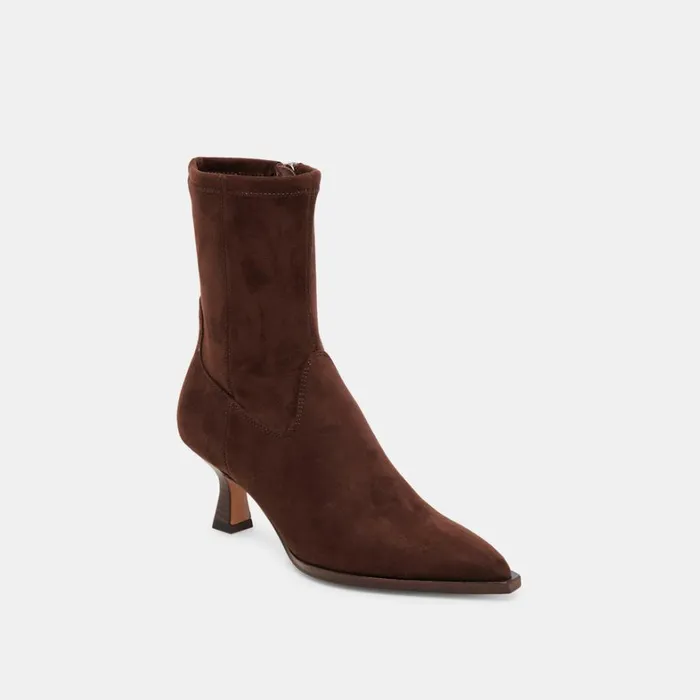 Boots and Booties Women Dolce Vita Arya Wide Calf Boots Dk Brown Stella Suede