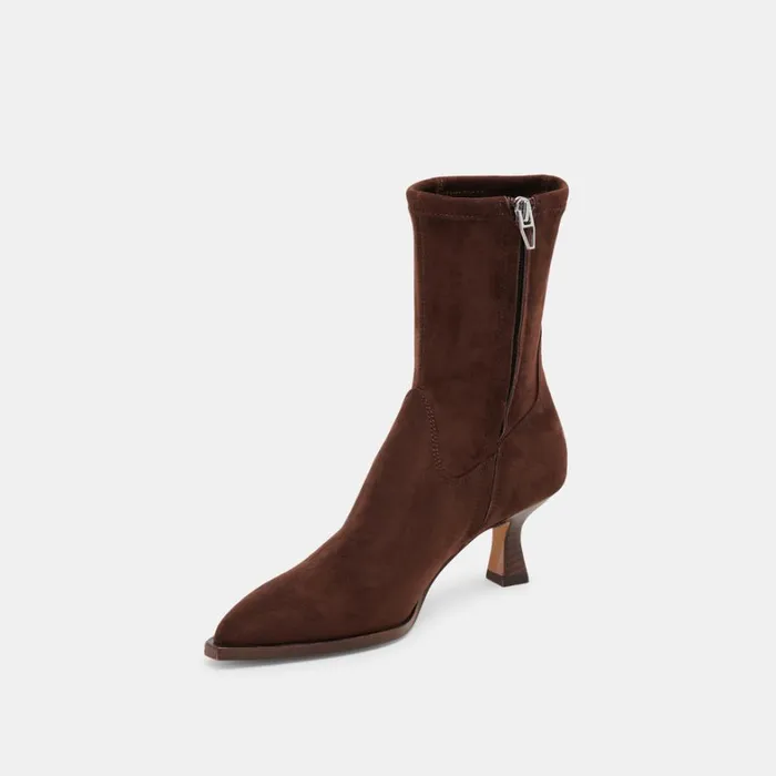 Boots and Booties Women Dolce Vita Arya Wide Calf Boots Dk Brown Stella Suede