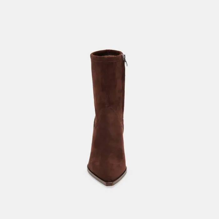 Boots and Booties Women Dolce Vita Arya Wide Calf Boots Dk Brown Stella Suede