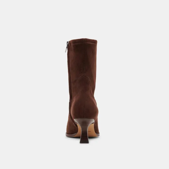 Boots and Booties Women Dolce Vita Arya Wide Calf Boots Dk Brown Stella Suede
