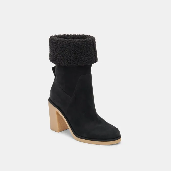 Boots and Booties Women Dolce Vita Caddie Plush Boots Black Nubuck