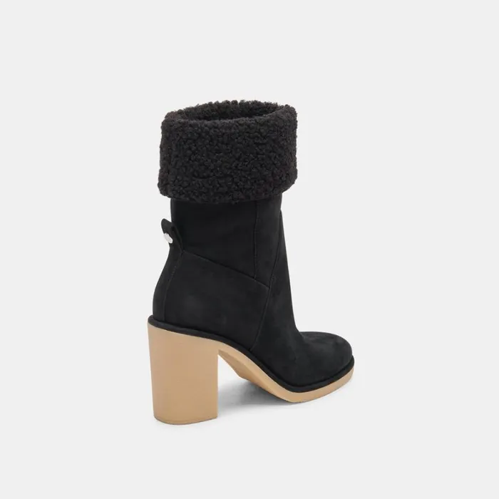 Boots and Booties Women Dolce Vita Caddie Plush Boots Black Nubuck